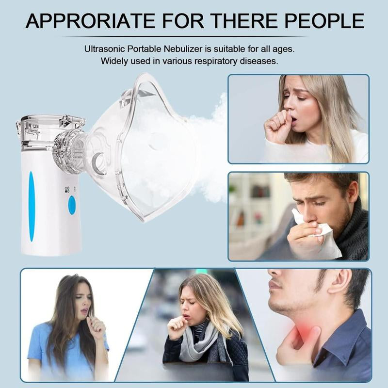 Discover the Ultrasonic Nebulizer: Rechargeable, Portable Relief for Breathing Problems - Ideal for Adults and Kids with Self-Cleaning Function